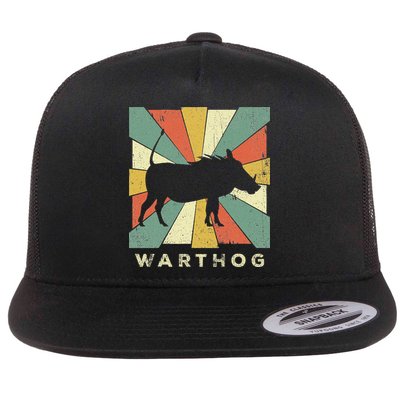 Vintage Warthog Lover Retro Style Animal Flatbill Hat