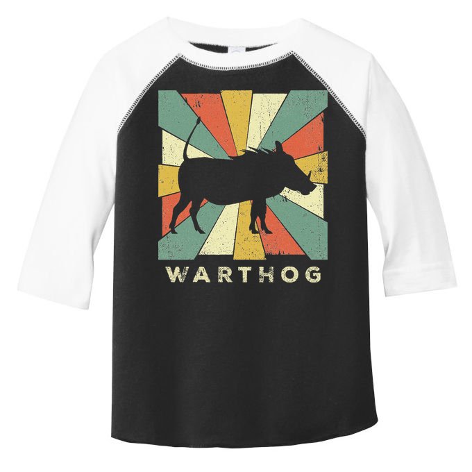 Vintage Warthog Lover Retro Style Animal Toddler Fine Jersey T-Shirt