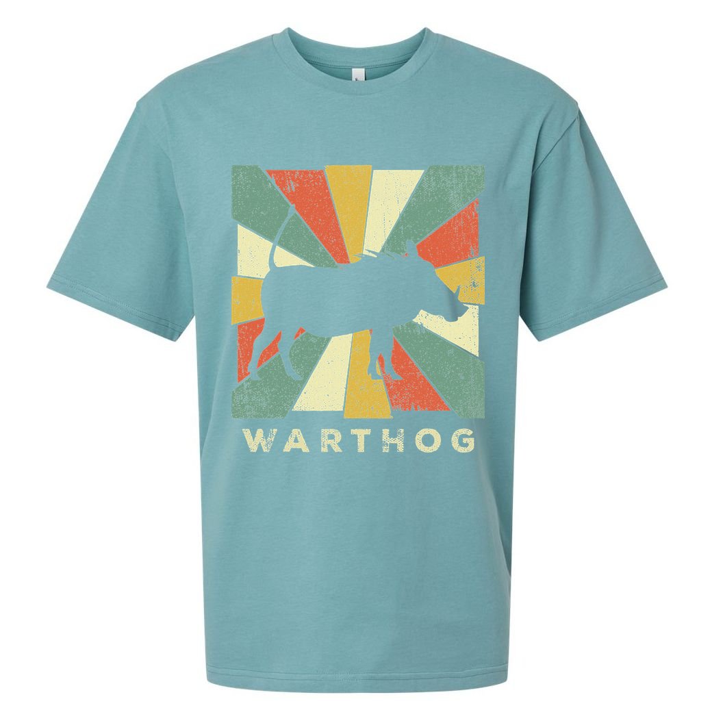 Vintage Warthog Lover Retro Style Animal Sueded Cloud Jersey T-Shirt