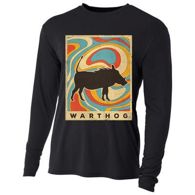 Vintage Warthog Lover Animal Retro Style Funny Gift Cooling Performance Long Sleeve Crew