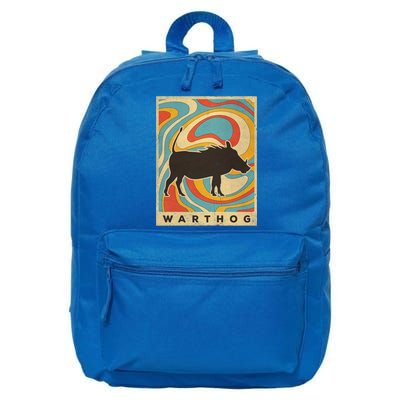 Vintage Warthog Lover Animal Retro Style Funny Gift 16 in Basic Backpack