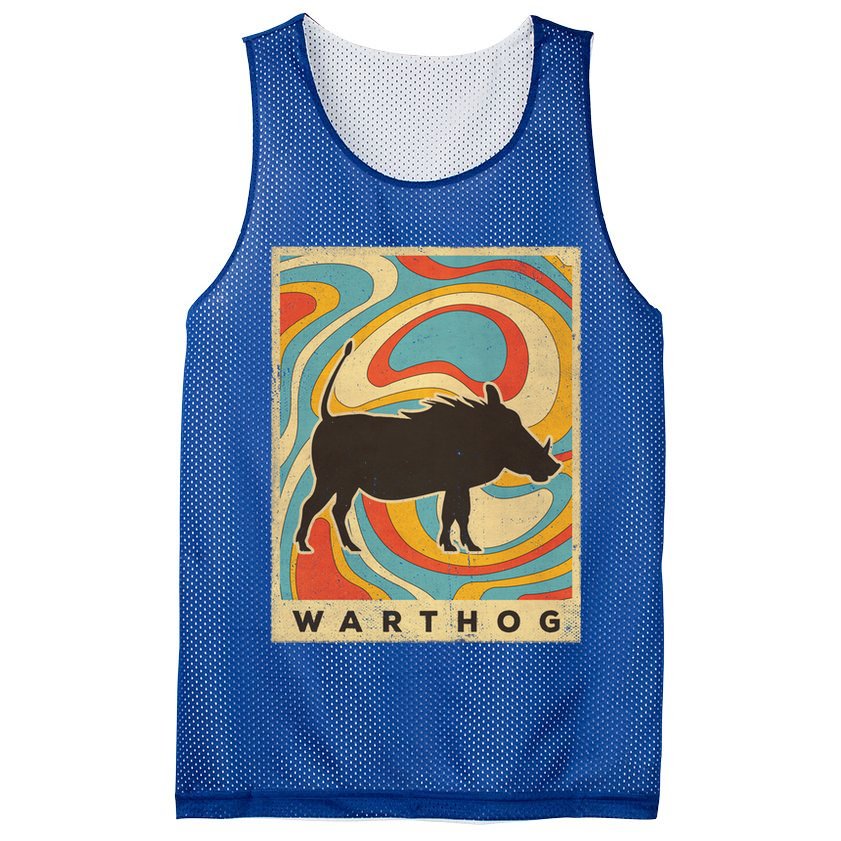 Vintage Warthog Lover Animal Retro Style Funny Gift Mesh Reversible Basketball Jersey Tank
