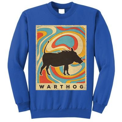 Vintage Warthog Lover Animal Retro Style Funny Gift Tall Sweatshirt