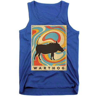 Vintage Warthog Lover Animal Retro Style Funny Gift Tank Top