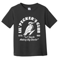 Vintage Woodpecker Lil Peckers Club Estd 1969 Lil Gents Making Big Dents Toddler T-Shirt