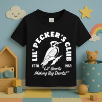 Vintage Woodpecker Lil Peckers Club Estd 1969 Lil Gents Making Big Dents Toddler T-Shirt