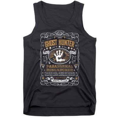 Vintage Whiskey Label Ghost Hunter Tank Top
