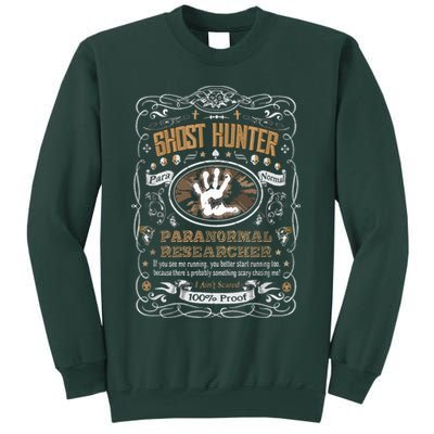 Vintage Whiskey Label Ghost Hunter Sweatshirt