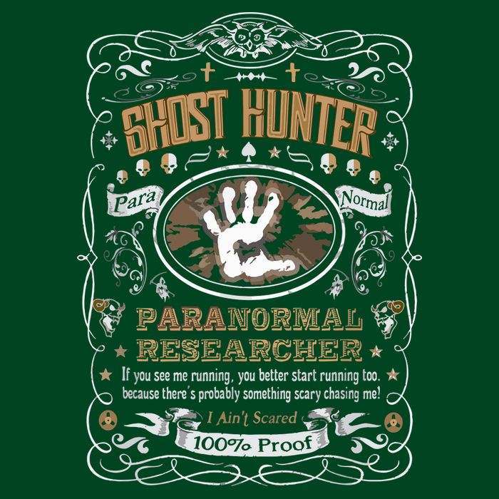 Vintage Whiskey Label Ghost Hunter Button