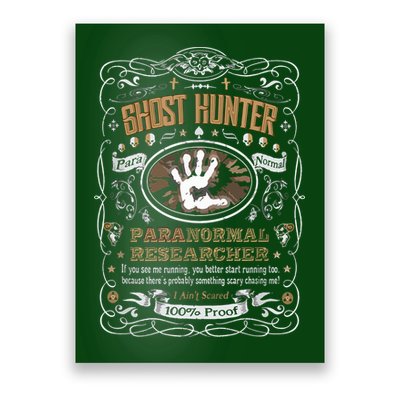Vintage Whiskey Label Ghost Hunter Poster