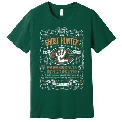 Vintage Whiskey Label Ghost Hunter Premium T-Shirt