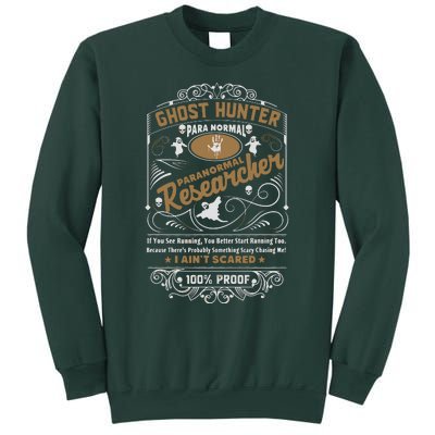 Vintage Whiskey Label Ghost Hunter Sweatshirt