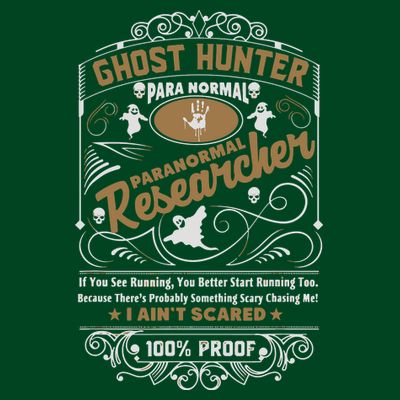Vintage Whiskey Label Ghost Hunter T-Shirt