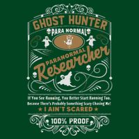 Vintage Whiskey Label Ghost Hunter Button