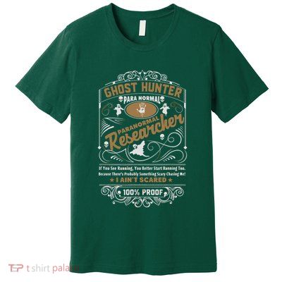Vintage Whiskey Label Ghost Hunter Premium T-Shirt