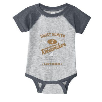 Vintage Whiskey Label Ghost Hunter Infant Baby Jersey Bodysuit