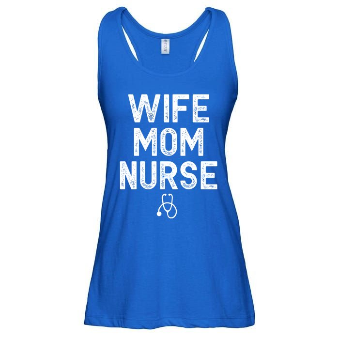 Vintage Wife Mom Nurse Mom Wife Nurse Gift Ladies Essential Flowy Tank