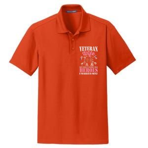 Veteran Wife Married Mine Proud Military Veteran Husband Gift Dry Zone Grid Polo