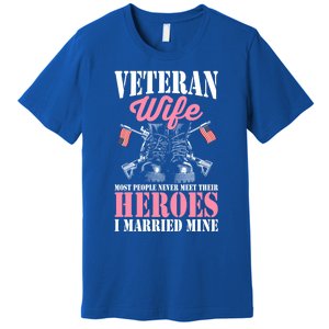 Veteran Wife Married Mine Proud Military Veteran Husband Gift Premium T-Shirt