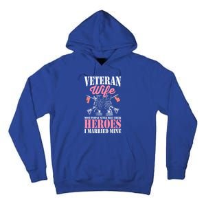 Veteran Wife Married Mine Proud Military Veteran Husband Gift Tall Hoodie