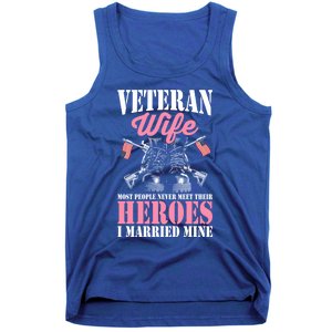 Veteran Wife Married Mine Proud Military Veteran Husband Gift Tank Top