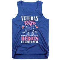 Veteran Wife Married Mine Proud Military Veteran Husband Gift Tank Top