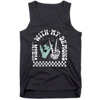 Vibin With My Demons Skeleton Halloween Tank Top