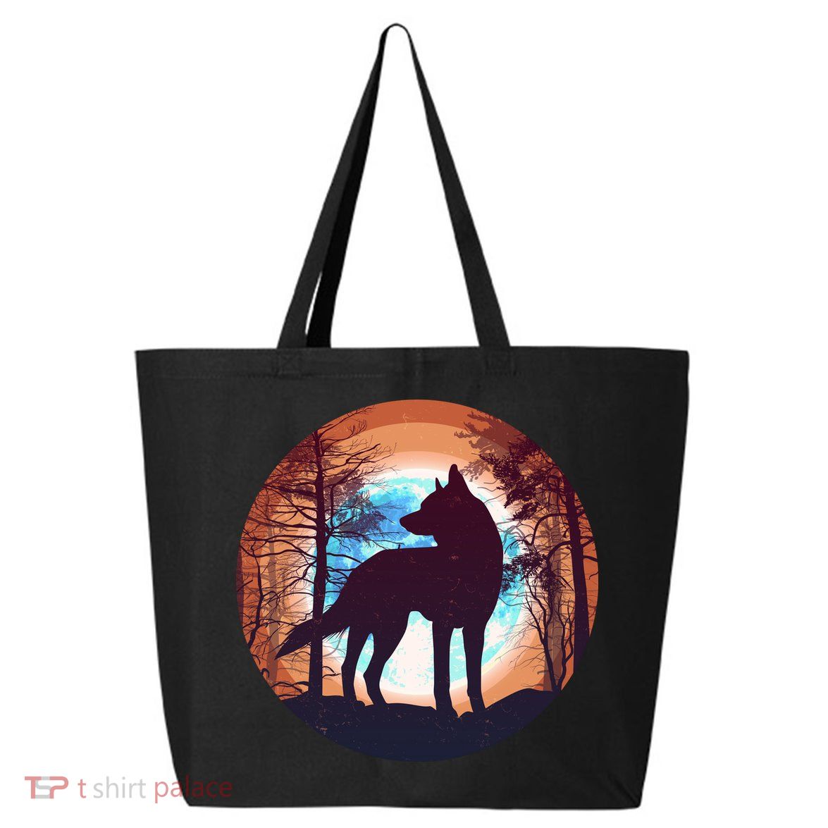 Vintage Wolf Moon Forest 25L Jumbo Tote