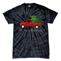 Vintage Wagon Merry Christmas Tree On Truck Tie-Dye T-Shirt