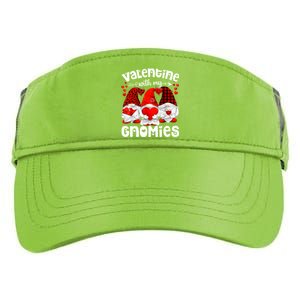 Valentine With My Gnomies Gnomes Red Plaid Valentines Day Gift Adult Drive Performance Visor