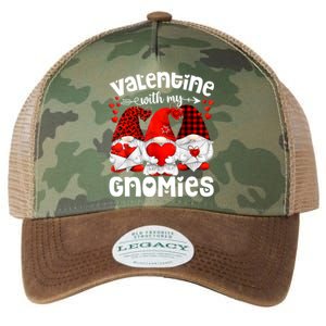 Valentine With My Gnomies Gnomes Red Plaid Valentines Day Gift Legacy Tie Dye Trucker Hat