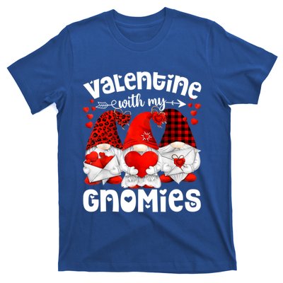 Valentine With My Gnomies Gnomes Red Plaid Valentines Day Gift T-Shirt