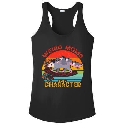 Vintage Weird Moms Build Character Opossum Mom Mothers Day Ladies PosiCharge Competitor Racerback Tank