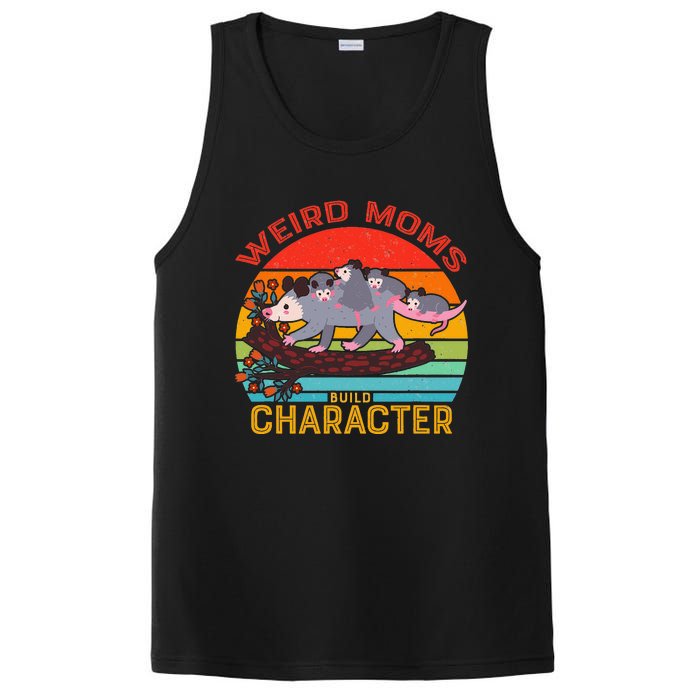 Vintage Weird Moms Build Character Opossum Mom Mothers Day PosiCharge Competitor Tank