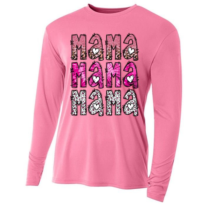 Vintage Western Mama Retro Mama Valentine Cooling Performance Long Sleeve Crew