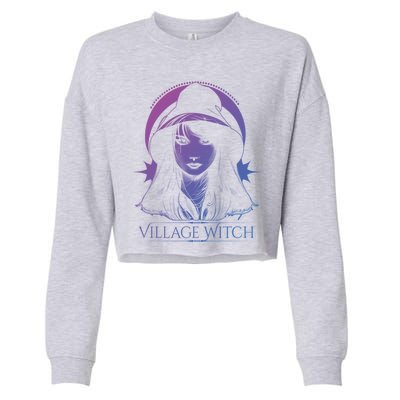 Village Witch Occult Wicca Witchcraft Gift Cropped Pullover Crew