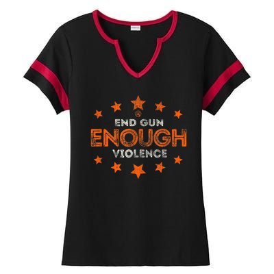 Vintage Wear Orange Anti Gun End Gun Violence Ladies Halftime Notch Neck Tee