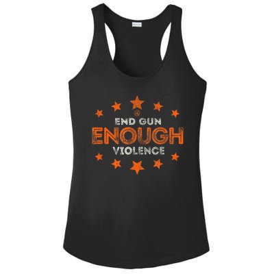 Vintage Wear Orange Anti Gun End Gun Violence Ladies PosiCharge Competitor Racerback Tank