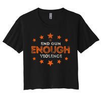 Vintage Wear Orange Anti Gun End Gun Violence Women's Crop Top Tee