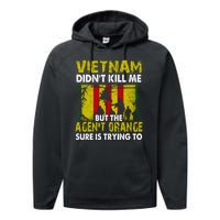 Vietnam War Orange Agent Military Victims Retired Soldiers Performance Fleece Hoodie