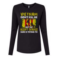 Vietnam War Orange Agent Military Victims Retired Soldiers Womens Cotton Relaxed Long Sleeve T-Shirt