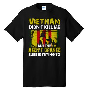 Vietnam War Orange Agent Military Victims Retired Soldiers Tall T-Shirt