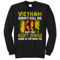 Vietnam War Orange Agent Military Victims Retired Soldiers Tall Sweatshirt