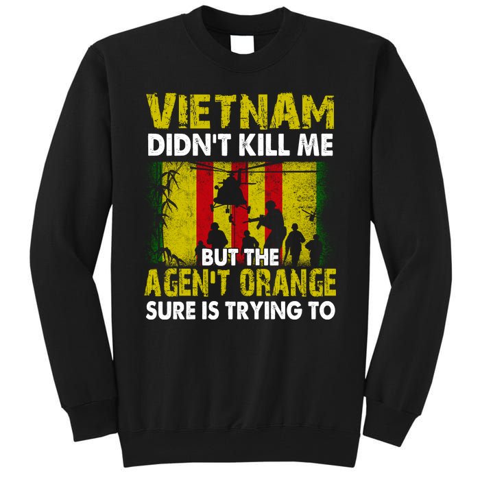 Vietnam War Orange Agent Military Victims Retired Soldiers Tall Sweatshirt