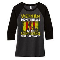 Vietnam War Orange Agent Military Victims Retired Soldiers Women's Tri-Blend 3/4-Sleeve Raglan Shirt