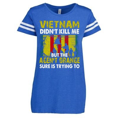 Vietnam War Orange Agent Military Victims Retired Soldiers Enza Ladies Jersey Football T-Shirt