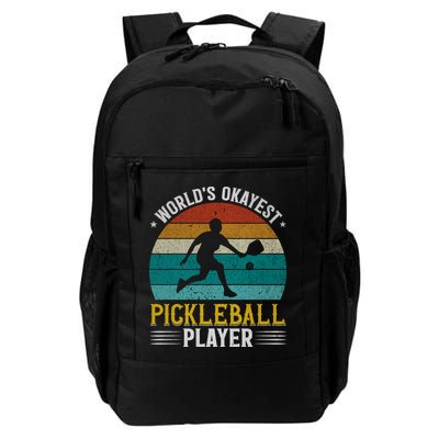 Vintage Worlds Okayest Pickleball Player Paddle Backpack