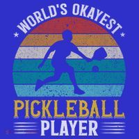 Vintage Worlds Okayest Pickleball Player Paddle Toddler T-Shirt