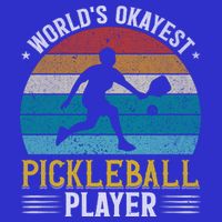 Vintage Worlds Okayest Pickleball Player Paddle Kids Hoodie