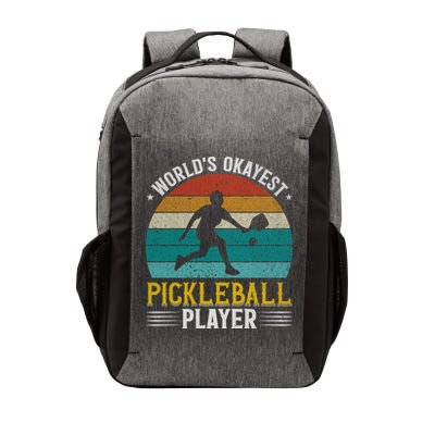 Vintage Worlds Okayest Pickleball Player Paddle Vector Backpack